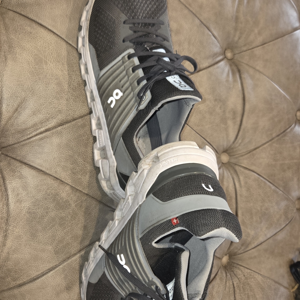 On Running Men's Charcoal and Light Gray Athletic Shoes